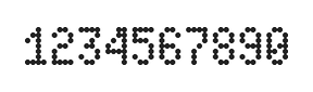 4×7数字点阵字体 ddN47AA0575