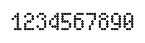 4×7数字点阵字体 ddN47AA0578