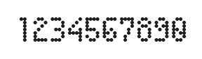 4×7数字点阵字体 ddN47AA0580
