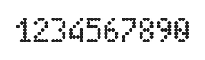 4×7数字点阵字体 ddN47AA0581