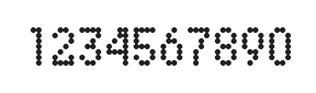 4×7数字点阵字体 ddN47AA0582
