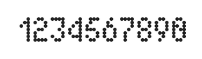 4×7数字点阵字体 ddN47AA0584