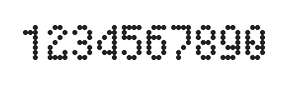 4×7数字点阵字体 ddN47AA0585