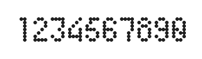 4×7数字点阵字体 ddN47AA0586
