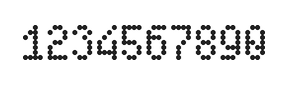 4×7数字点阵字体 ddN47AA0587