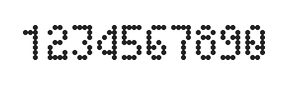 4×7数字点阵字体 ddN47AA0592