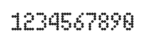 4×7数字点阵字体 ddN47AA0595