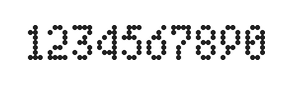 4×7数字点阵字体 ddN47AA0596