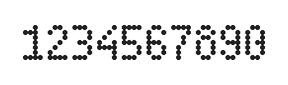 4×7数字点阵字体 ddN47AA0600