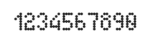 4×7数字点阵字体 ddN47AA0602