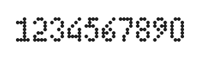 4×7数字点阵字体 ddN47AA0605