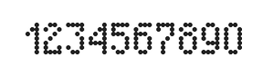 4×7数字点阵字体 ddN47AA0614