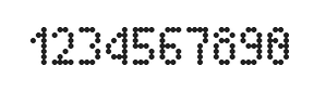 4×7数字点阵字体 ddN47AA0617