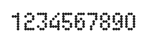 4×7数字点阵字体 ddN47AA0621