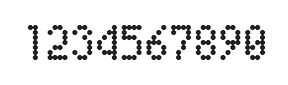 4×7数字点阵字体 ddN47AA0624