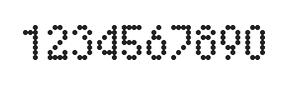 4×7数字点阵字体 ddN47AA0625