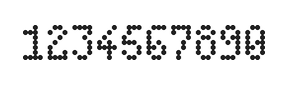4×7数字点阵字体 ddN47AA0627