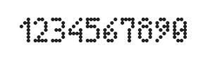 4×7数字点阵字体 ddN47AA0628