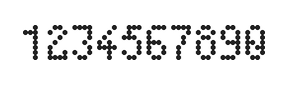 4×7数字点阵字体 ddN47AA0633