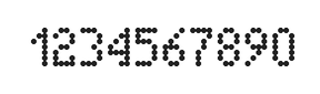 4×7数字点阵字体 ddN47AA0634