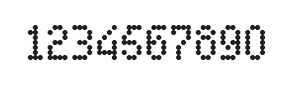 4×7数字点阵字体 ddN47AA0636