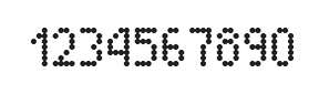 4×7数字点阵字体 ddN47AA0640