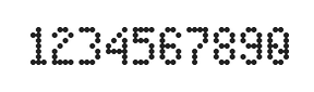 4×7数字点阵字体 ddN47AA0641