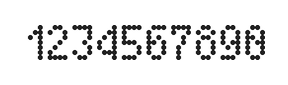 4×7数字点阵字体 ddN47AA0645