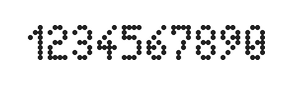 4×7数字点阵字体 ddN47AA0646