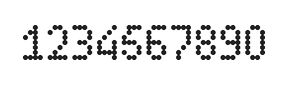 4×7数字点阵字体 ddN47AA0647