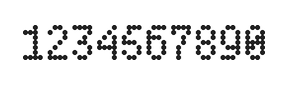 4×7数字点阵字体 ddN47AA0649