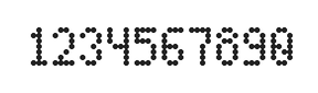 4×7数字点阵字体 ddN47AA0655