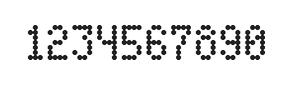 4×7数字点阵字体 ddN47AA0660