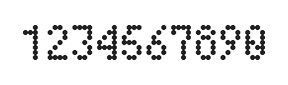 4×7数字点阵字体 ddN47AA0661