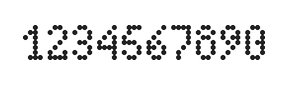 4×7数字点阵字体 ddN47AA0664