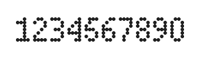 4×7数字点阵字体 ddN47AA0667
