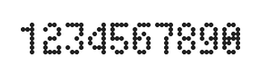 4×7数字点阵字体 ddN47AA0669