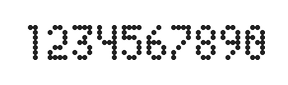 4×7数字点阵字体 ddN47AA0670