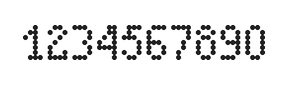 4×7数字点阵字体 ddN47AA0672