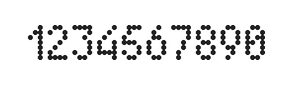 4×7数字点阵字体 ddN47AA0673