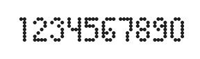 4×7数字点阵字体 ddN47AA0680