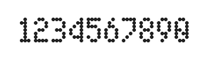 4×7数字点阵字体 ddN47AA0682