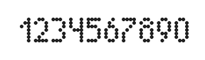 4×7数字点阵字体 ddN47AA0684