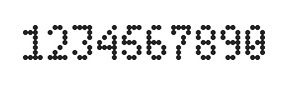 4×7数字点阵字体 ddN47AA0688
