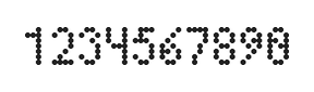 4×7数字点阵字体 ddN47AA0690