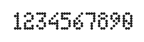 4×7数字点阵字体 ddN47AA0691