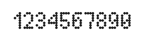 4×7数字点阵字体 ddN47AA0693