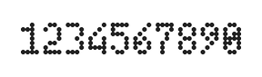 4×7数字点阵字体 ddN47AA0699