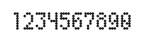 4×7数字点阵字体 ddN47AA0704