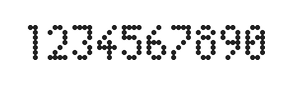 4×7数字点阵字体 ddN47AA0708